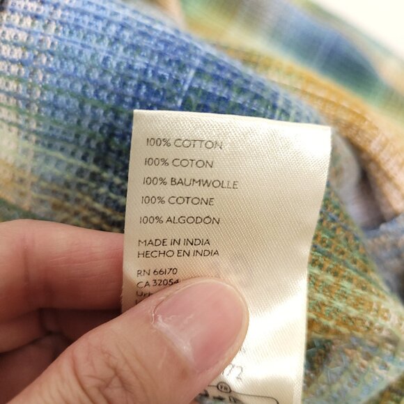 We The Free Plaid Long Sleeve Shirt Oversized Relax Fit - Picture 11 of 12